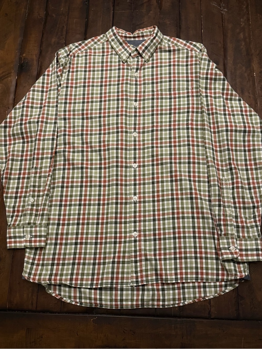 bob timberlake plaid button up 🍂 olive & rust